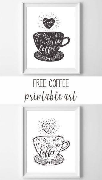 printable coffee wall art