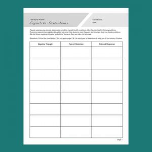Cognitive Distortions Worksheet PDF -