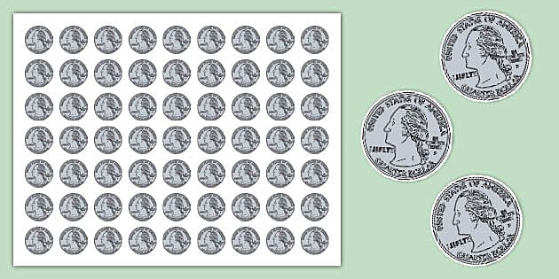 Printable Quarters for Dramatic Play Activities | Twinkl USA