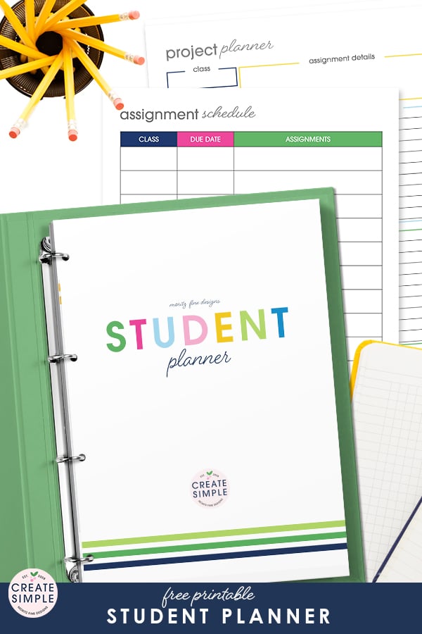 printable college student planner 2018