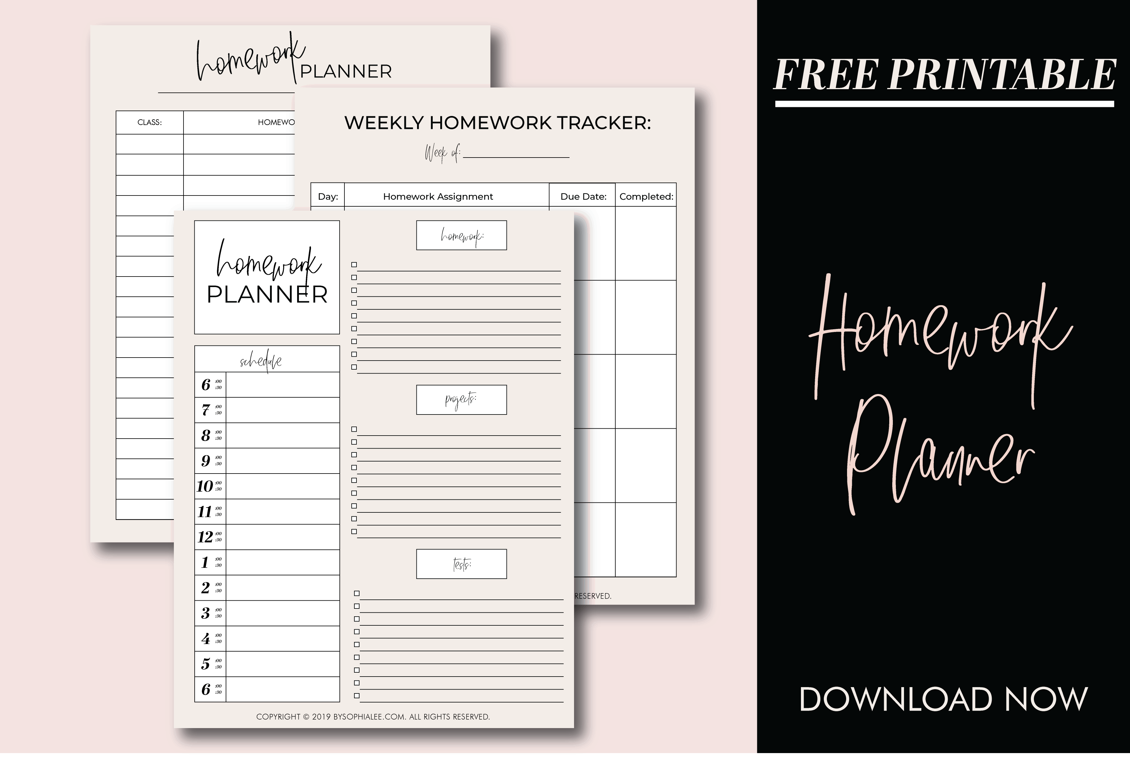 The BEST Homework Planner Every Student Needs (FREE PRINTABLE ...