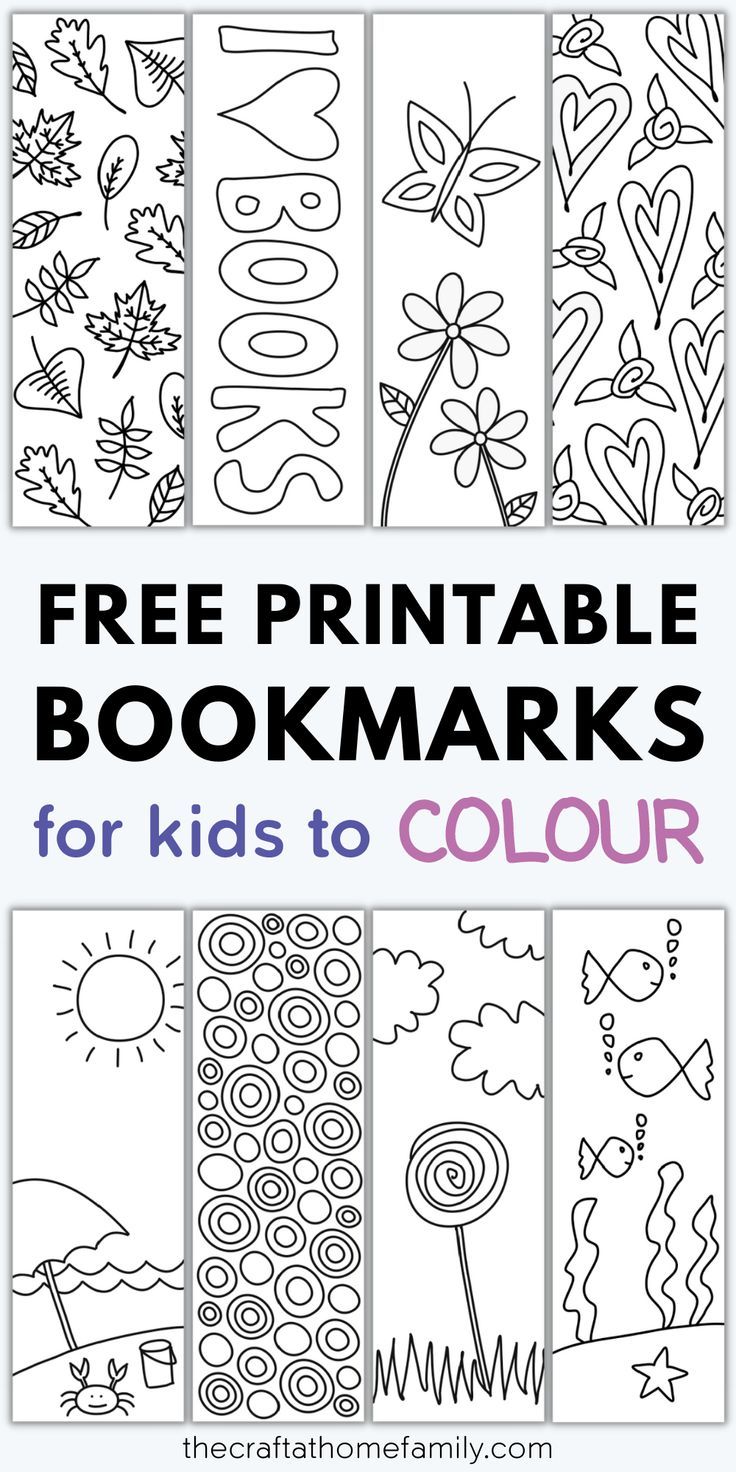 printable coloring bookmarks
