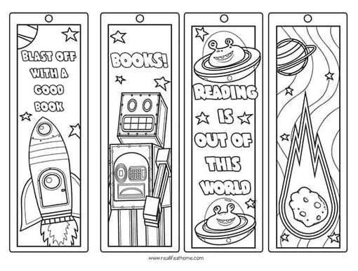 Printable Bookmarks for Kids to Color - Lesson Plans