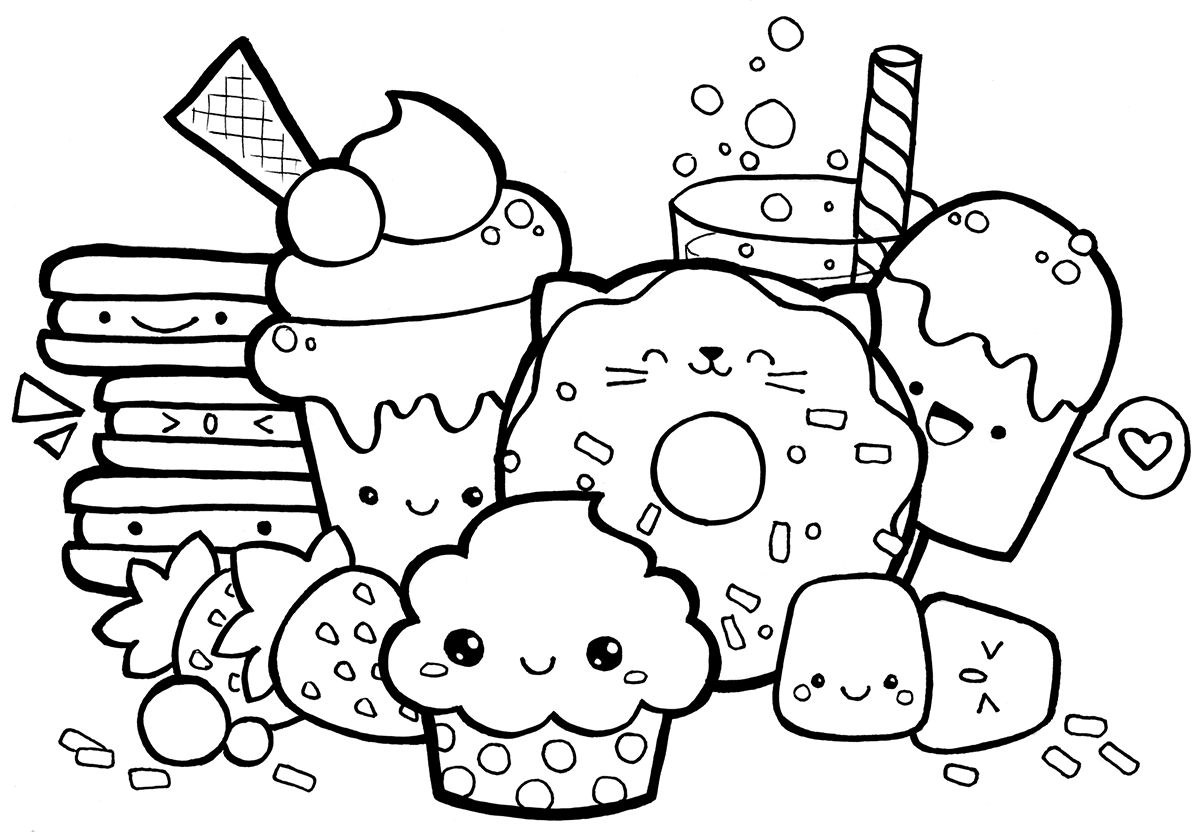 Food Coloring Pages - Printable Coloring Pages