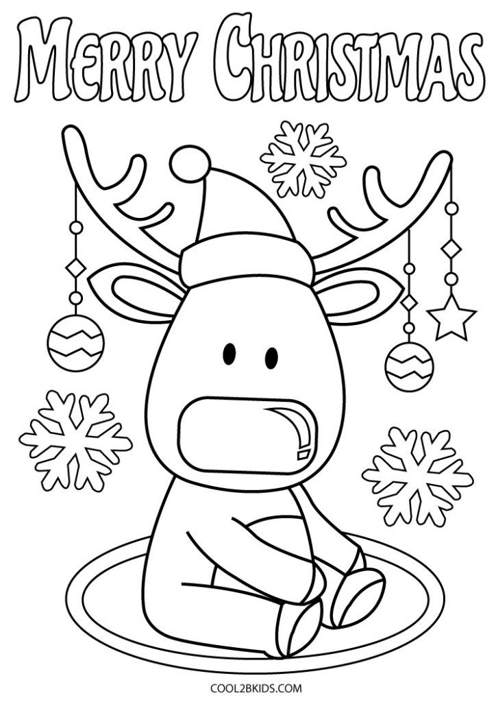 Free Printable Merry Christmas Coloring Pages For Kids