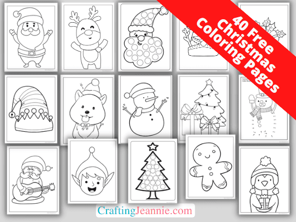 40 Christmas Coloring Pages - Free Printable