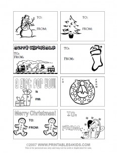 Print and Color Christmas Gift Tags - Printables for Kids - free ...