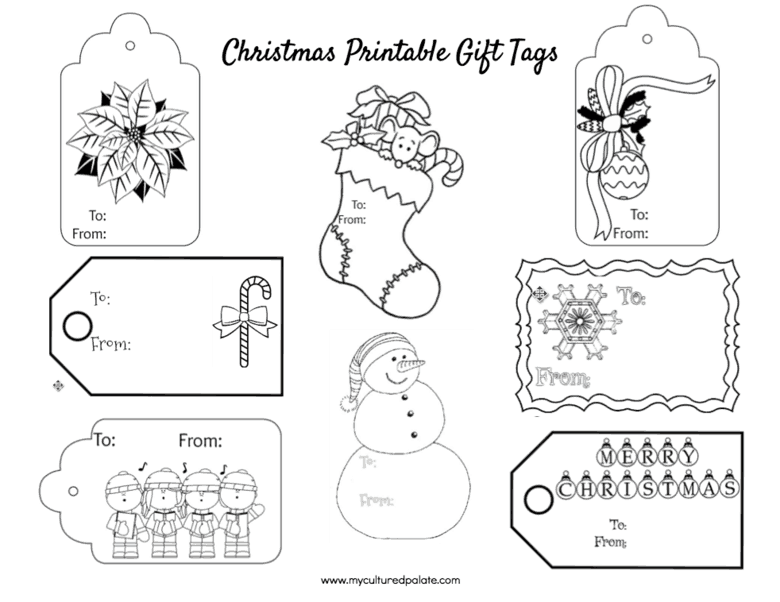 printable coloring gift tags