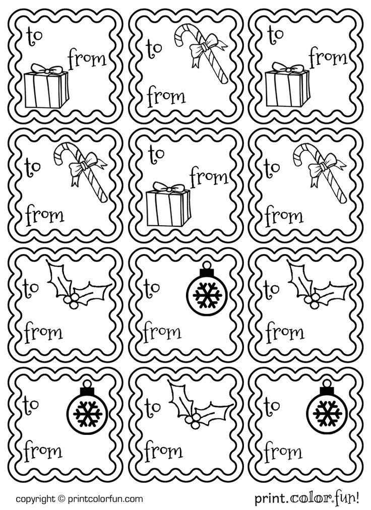 Free printable Christmas gift tags: 20+ sets of full-color holiday ...