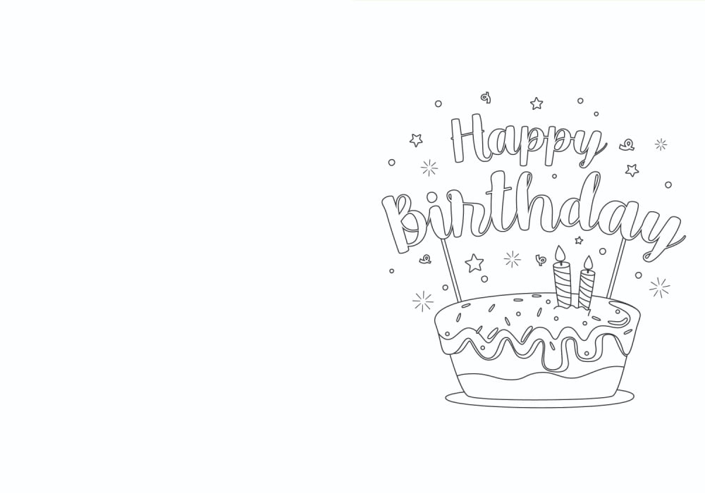 printable coloring happy birthday mom cards