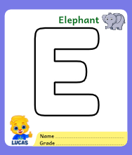 Letter E Coloring Pages - Alphabet E Coloring Pages