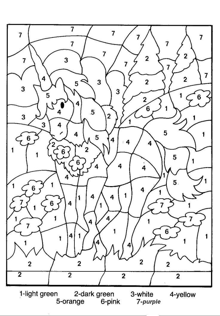 Free Printable Color by Number Coloring Pages - Best Coloring ...