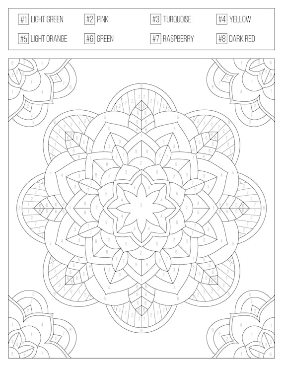 Color by Numbers Printable Coloring Book for Adults &  Teens , Etsy ...