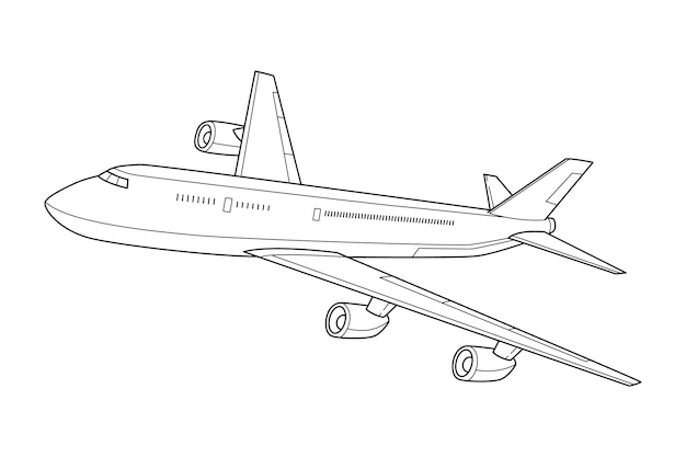 Airplane Coloring Page Images - Free Download on Freepik