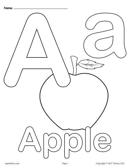 Letter A Coloring Pages - 3 Printable Alphabet Coloring Pages!