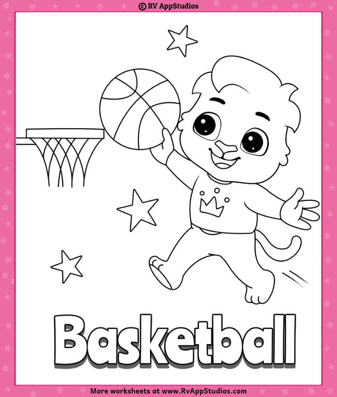 printable coloring pages basketball