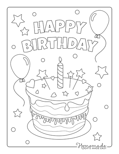 printable coloring pages birthday