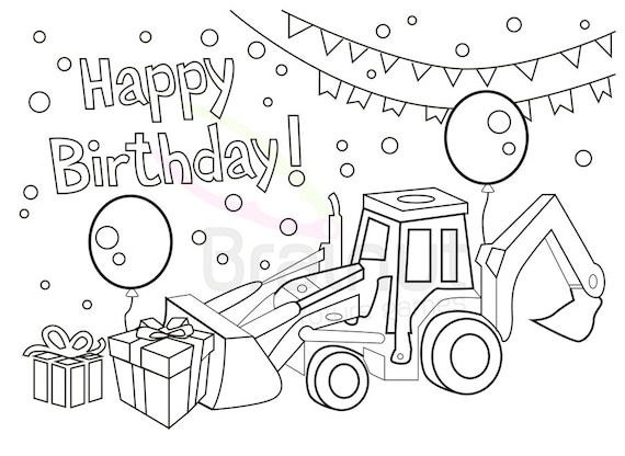 printable coloring pages birthday