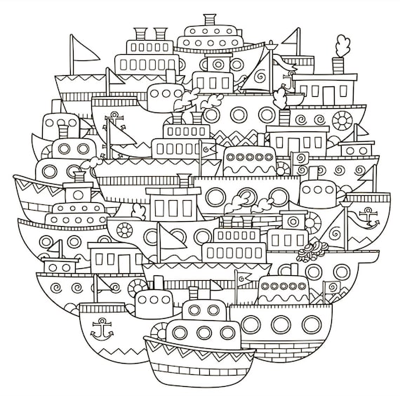 printable coloring pages boats