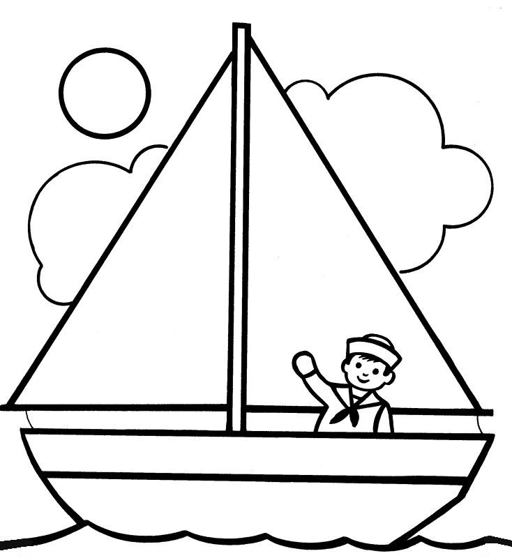 printable coloring pages boats