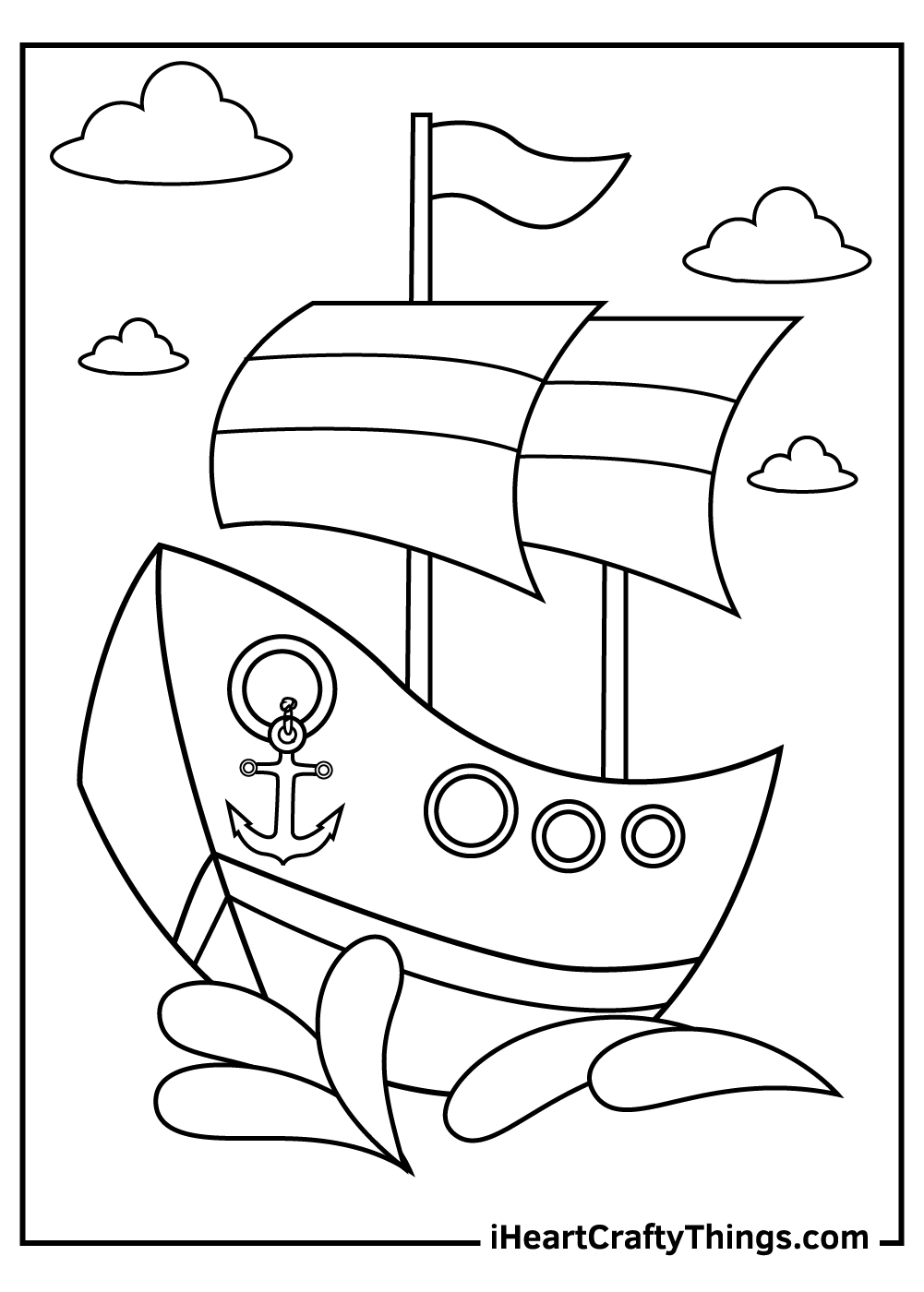 printable coloring pages boats