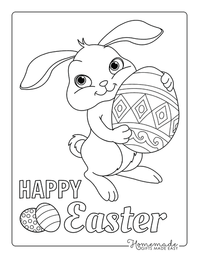 Free Printable Easter Bunny Coloring Pages for Kids &  Adults 2024