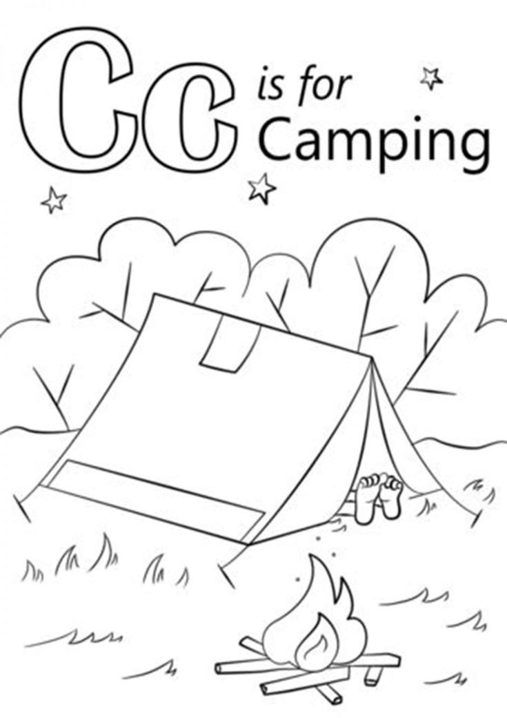 Free &  Easy To Print Camping Coloring Pages