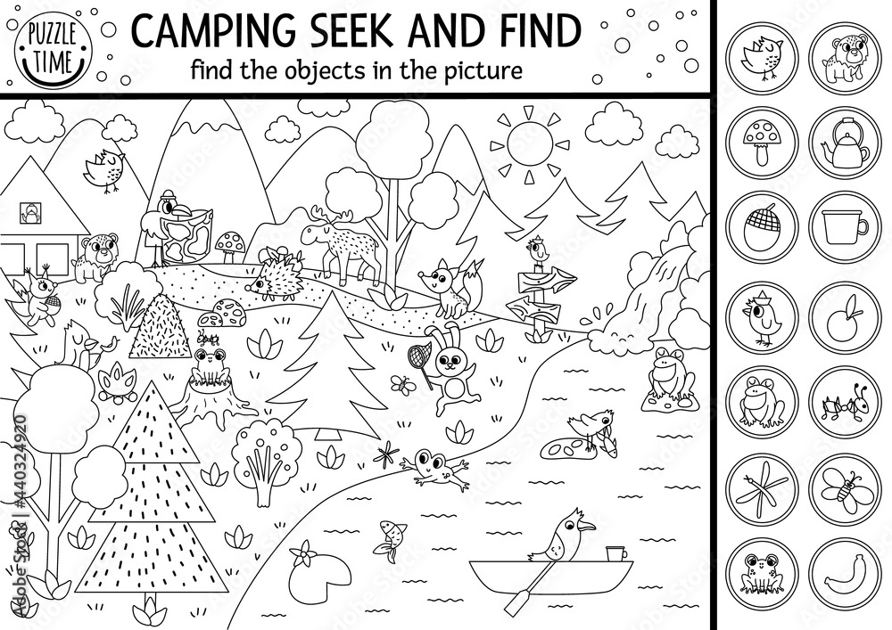 printable coloring pages camping