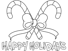 Candy Cane Coloring Pages and Patterns