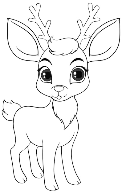 Deer Coloring Pages Printable Vectors &  Illustrations for Free ...