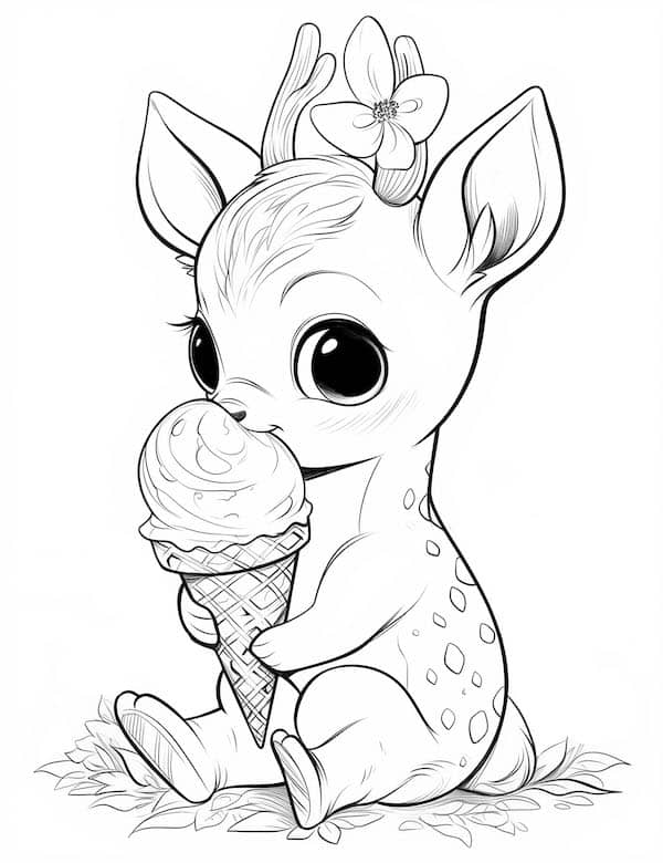 Free printable coloring pages deer, Download Free printable coloring