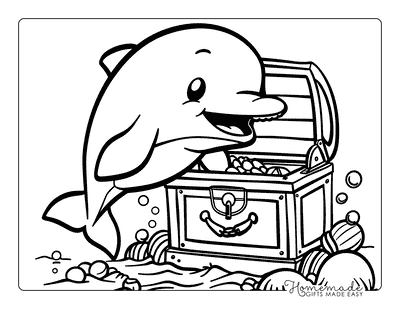Free Dolphin Coloring Pages for Kids &  Adults (PDF Printables)