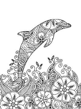printable coloring pages dolphins