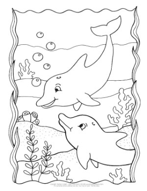 Dolphin Coloring Pages - Easy Peasy and Fun