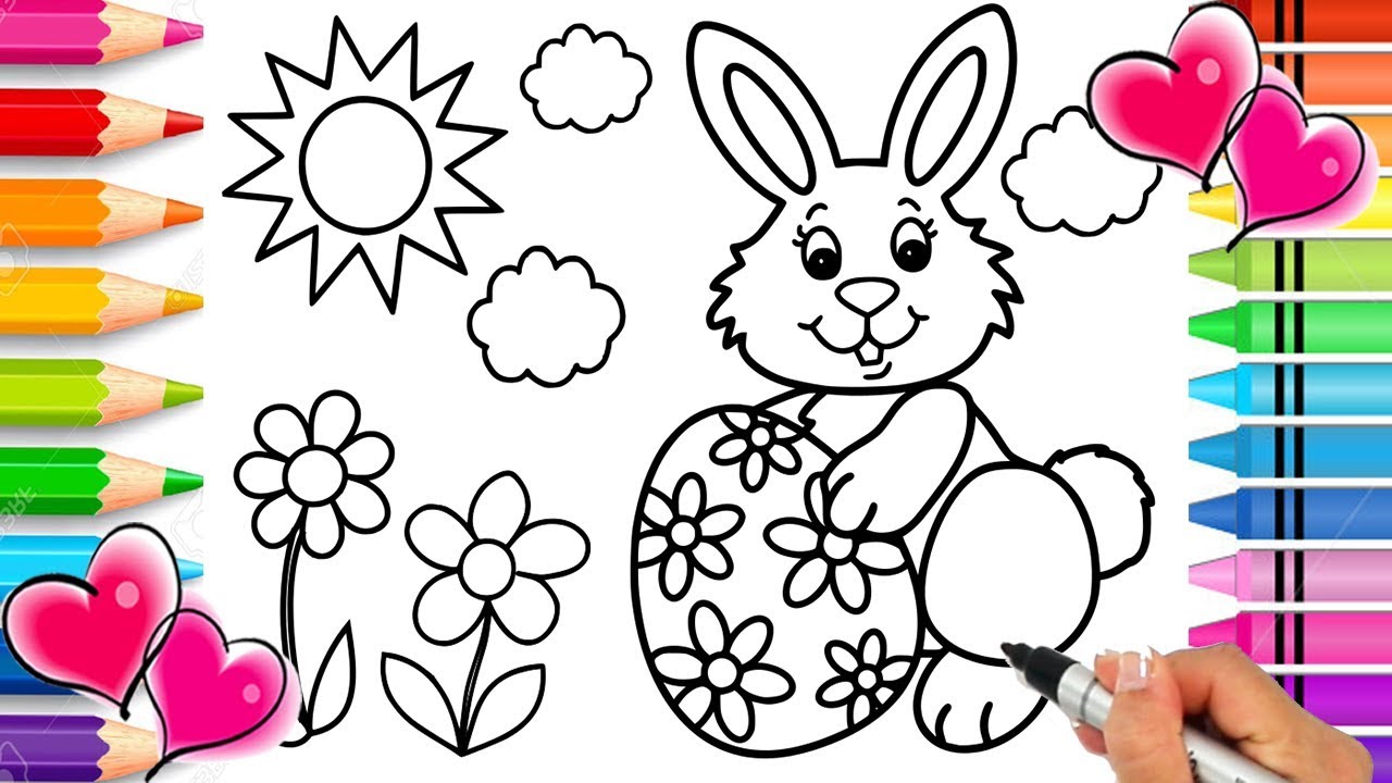 printable coloring pages easter bunny