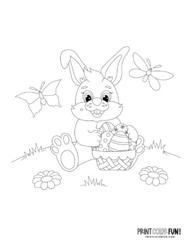printable coloring pages easter bunny