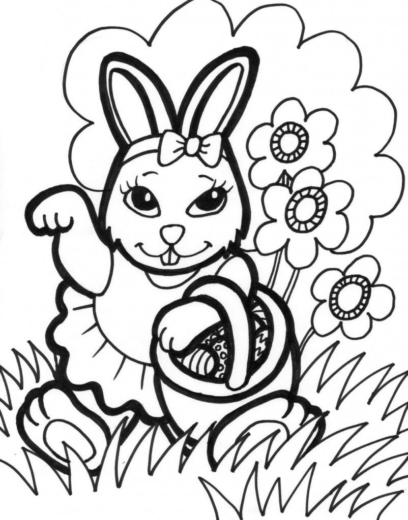 printable coloring pages easter bunny