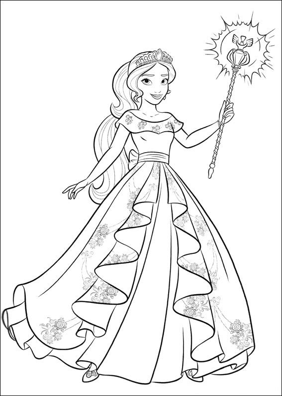 printable coloring pages elena of avalor