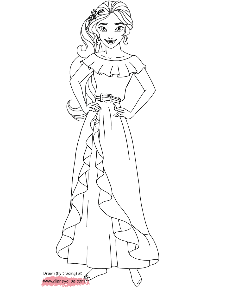 Disney Elena Of Avalor Printable Coloring Pages Book Sketch ...