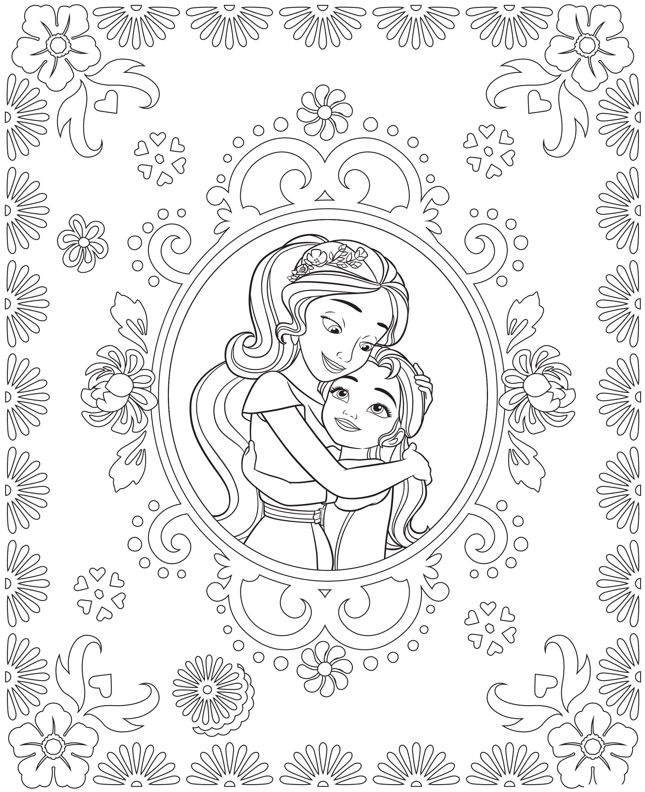 printable coloring pages elena of avalor