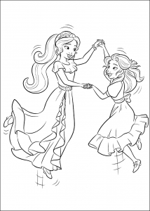 printable coloring pages elena of avalor
