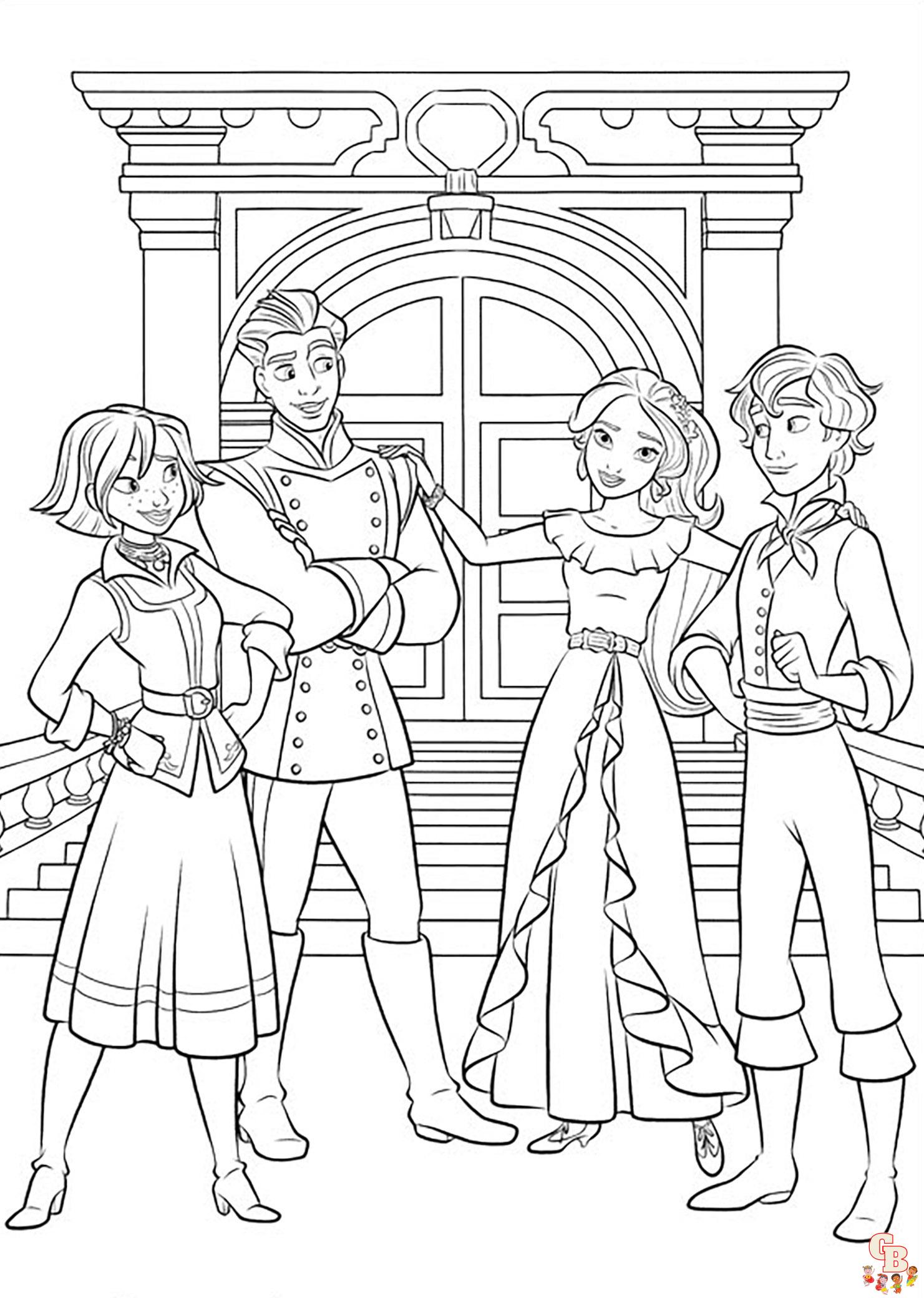 printable coloring pages elena of avalor