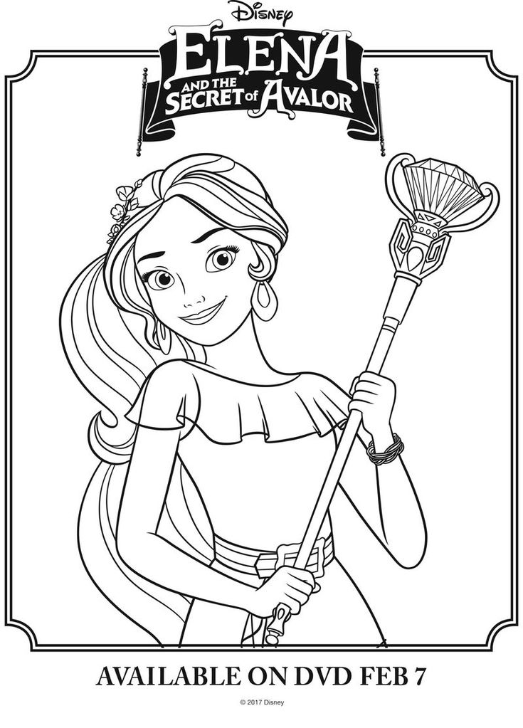 printable coloring pages elena of avalor