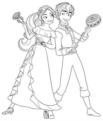 printable coloring pages elena of avalor