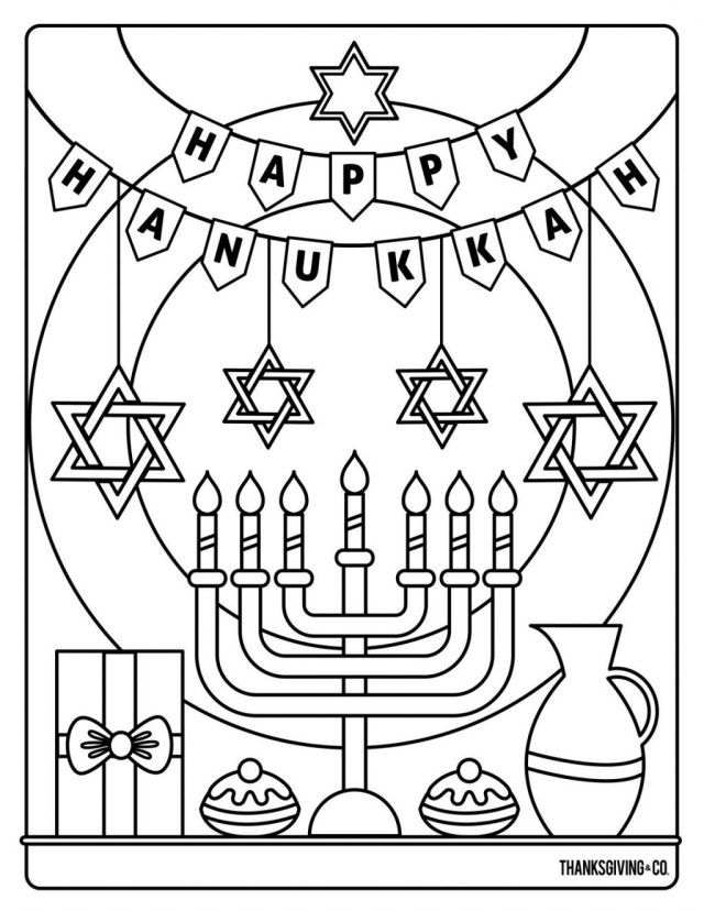 printable coloring pages for hanukkah