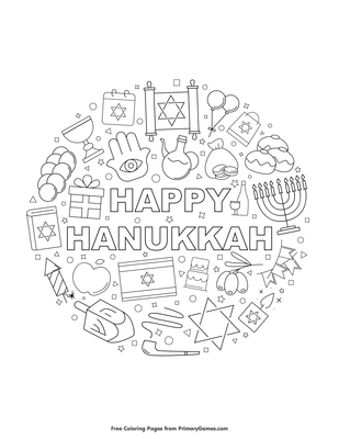 printable coloring pages for hanukkah