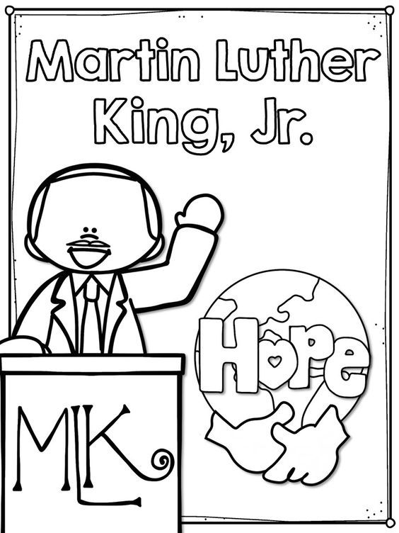 printable coloring pages for martin luther king