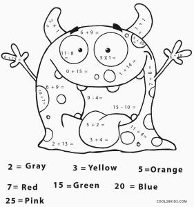 printable coloring pages for math