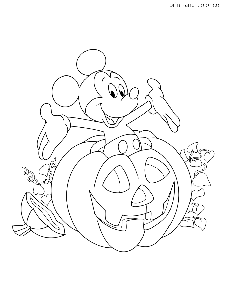 Mickey Mouse Halloween coloring pages | Print and Color.com