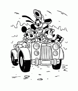 Mickey And His Friends Free printable Coloring pages for kids